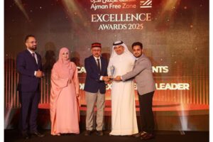 Customer Experience Leader' at the Ajman Free Zone Excellence Awards.