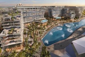 Abu Dhabi residential sales: waterfront residential development with pool and terraces