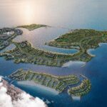 Dubai Islands coastal works: aerial view of the Dubai Islands development