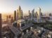 Dubai office rents: skyline of the Dubai business district with office towers