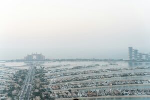 Aerial view of Palm Jumeirah, where one of the week's biggest Dubai real estate transactions took place