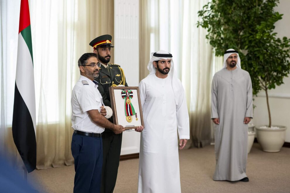 Indian pilot and flight crew honored in Dubai